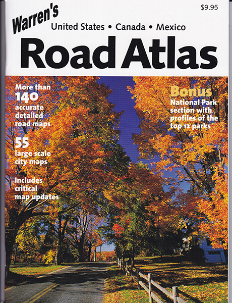 Warren's Road Atlas $9.95