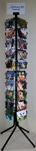 3D Post Card Floor Spinner Rack